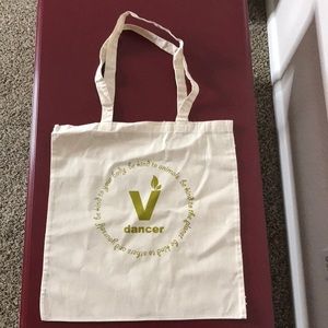 Vegan Dancer earth friendly cotton tote bag